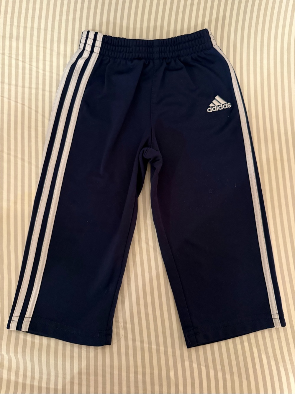 adidas Navy Track Pants with White Stripes Toddler Baby Kids 18 Months